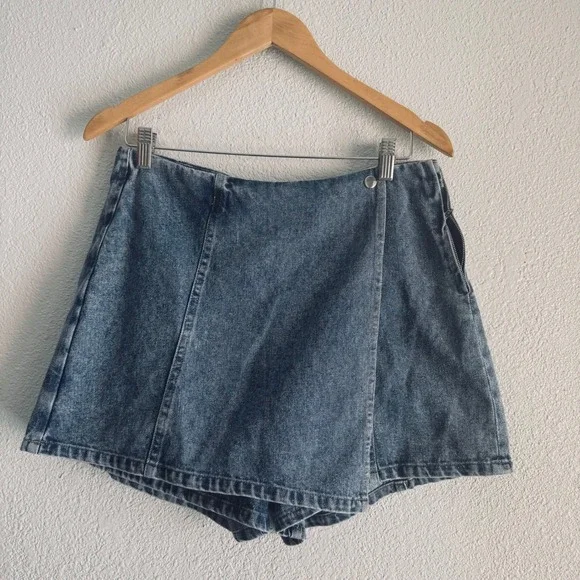 NWT Vigoss Denim Faux‎ Wrap Skort SEE DESCRIPTION - Picture 3 of 7